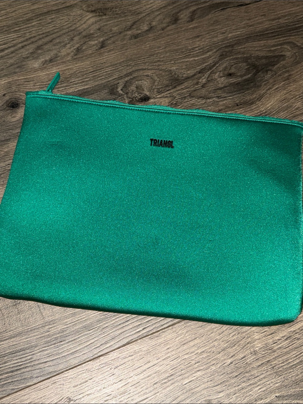 TRIANGL Emerald Green Zip Pouch